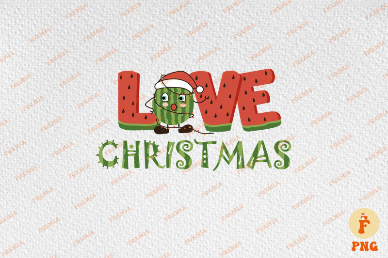 love-christmas-cute-watermelon-xmas