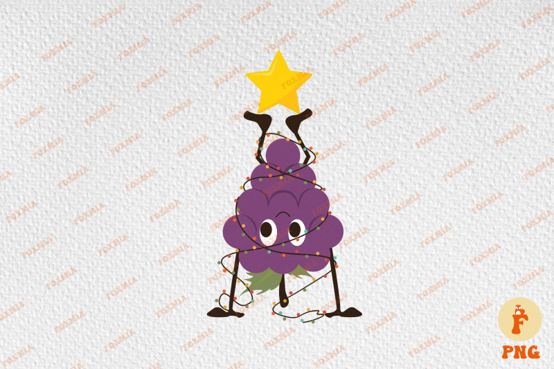 funny-handstand-grapes-christmas-tree