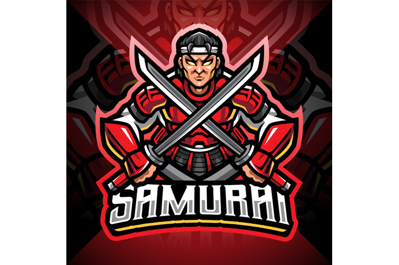 samurai-esport-mascot-logo-design