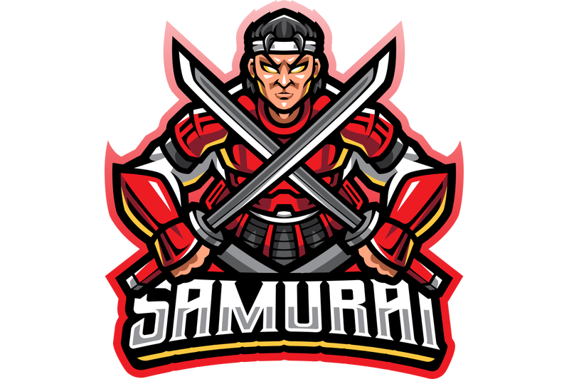 samurai-esport-mascot-logo-design