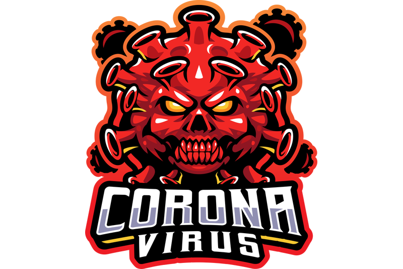 corona-virus-esport-mascot-logo-design