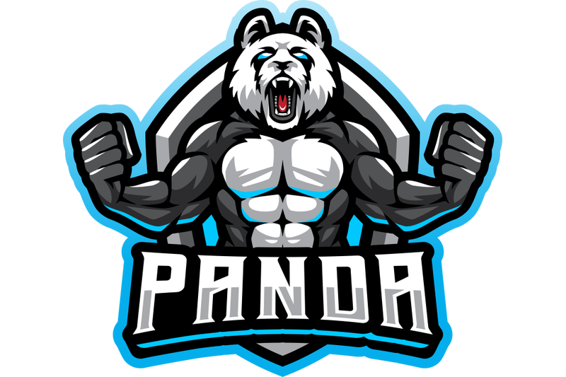 panda-fighter-esport-mascot-logo