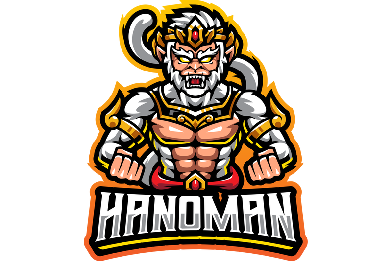 hanoman-esport-mascot-logo-design