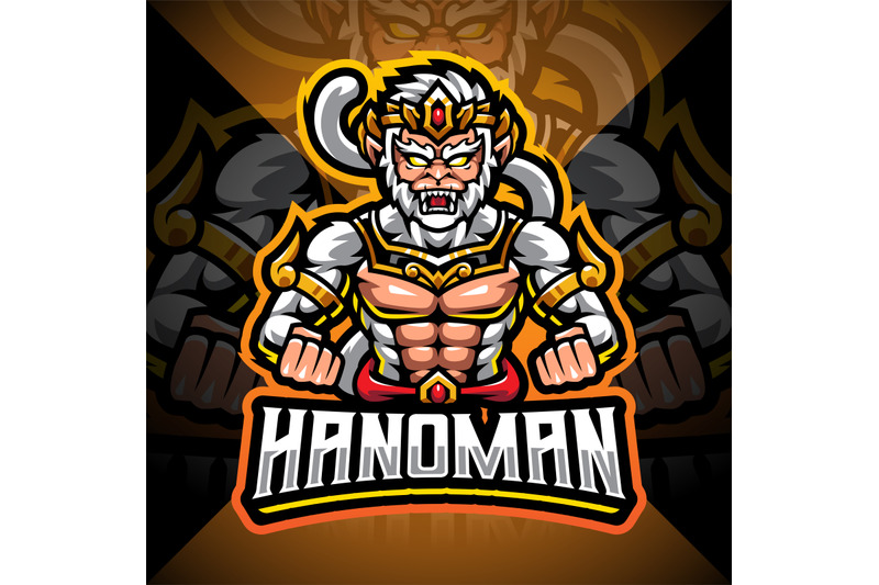 hanoman-esport-mascot-logo-design