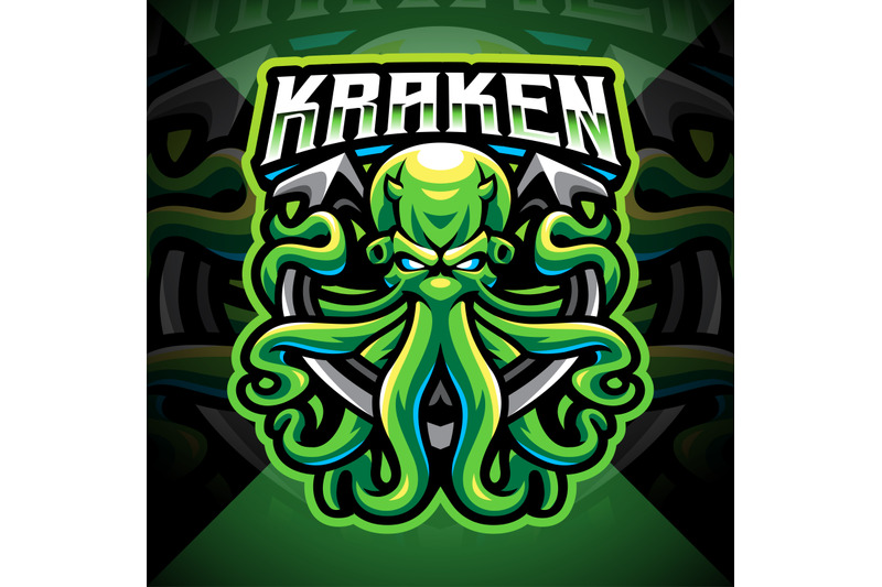 kraken-octopus-esport-mascot-logo-design