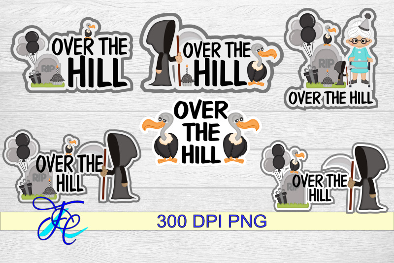 over-the-hill-woman-stickers