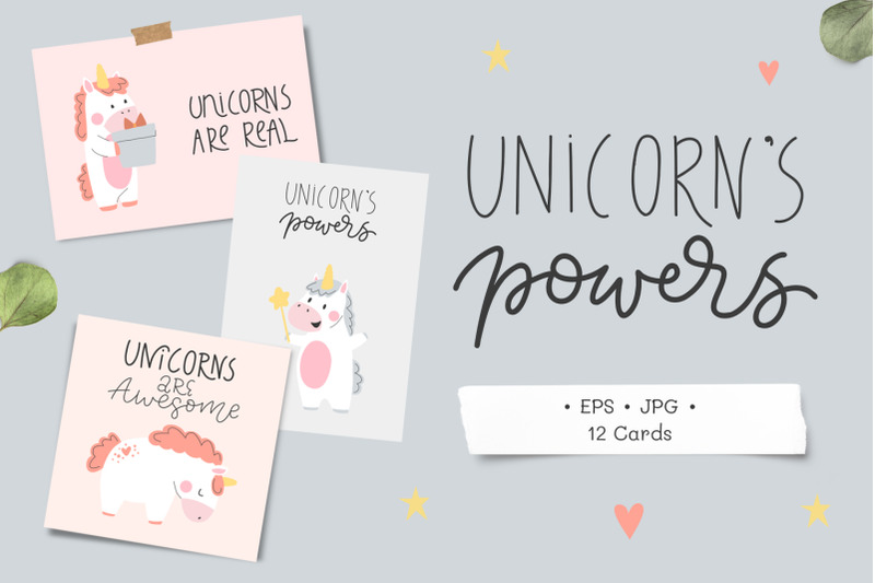 cute-unicorns-cards-collection