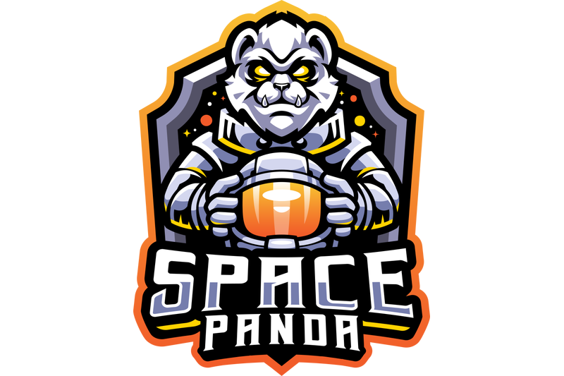 space-panda-esport-mascot-logo-design