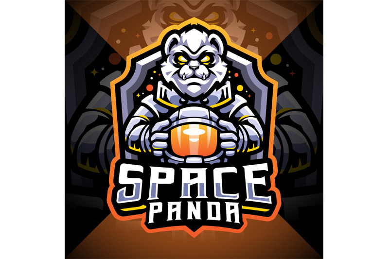 space-panda-esport-mascot-logo-design