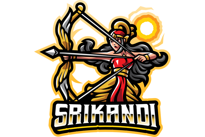 srikandi-esport-mascot-logo-design