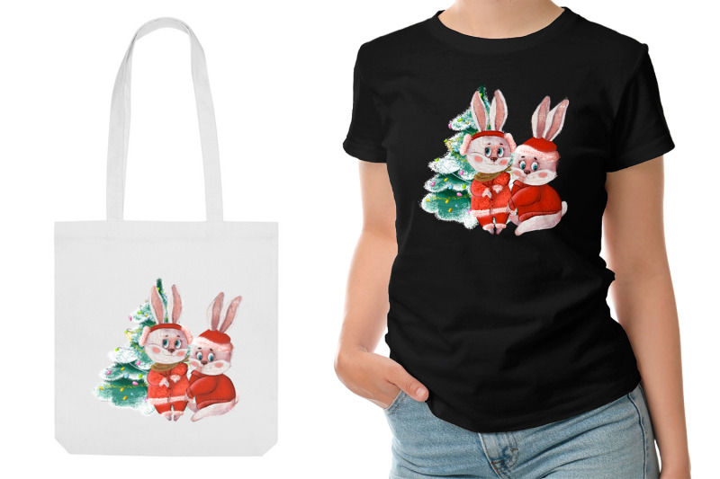 christmas-rabbit-sublimation-clipart-winter-watercolor-hare