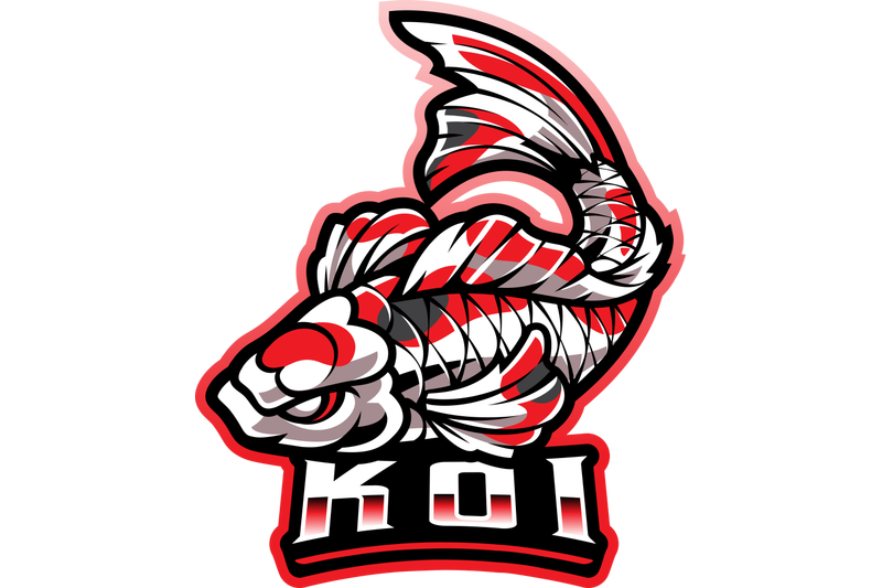 koi-fish-esport-mascot-logo-design