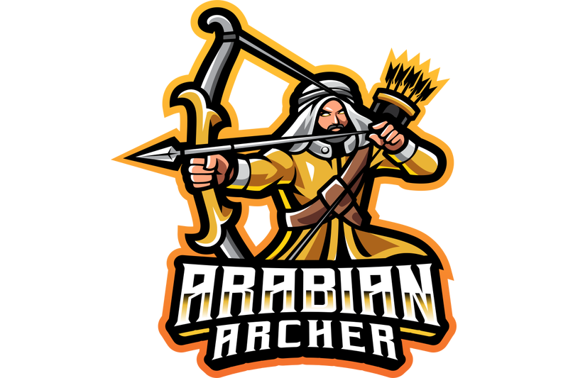 arabian-archer-esport-mascot-logo-design