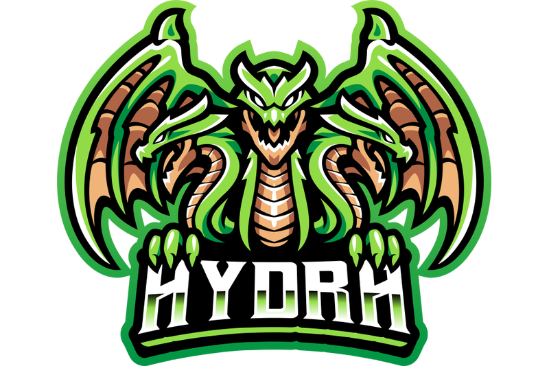 hydra-esport-mascot-logo-design