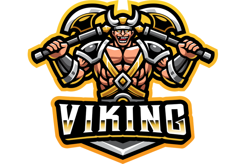 viking-mascot-gaming-logo-design-holding-axe