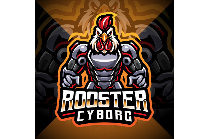 rooster-cyborg-mascot-logo-design