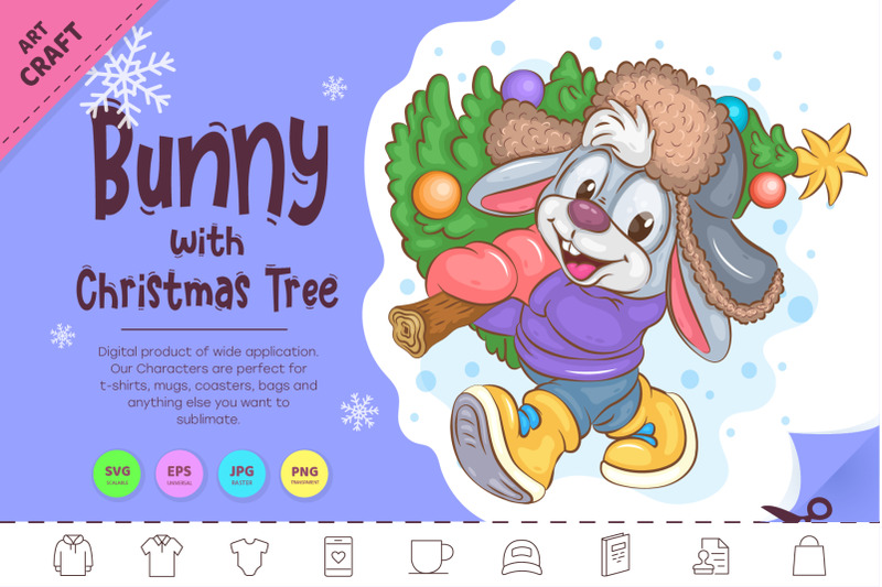 bunny-with-christmas-tree-clipart