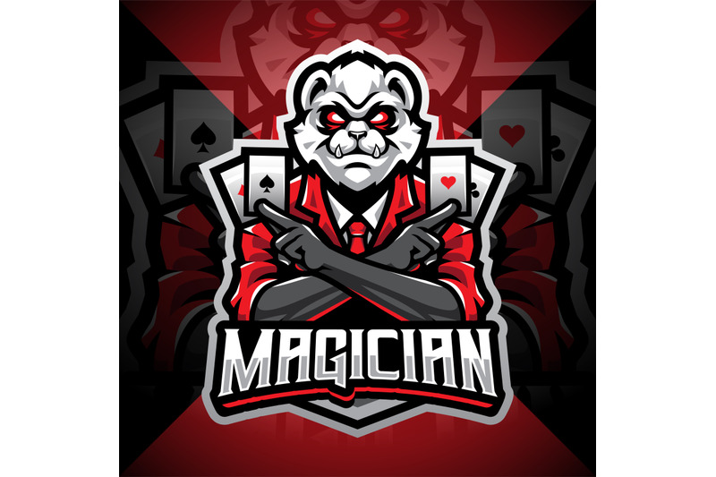 magician-panda-esport-mascot-logo