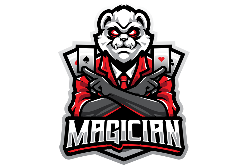 magician-panda-esport-mascot-logo