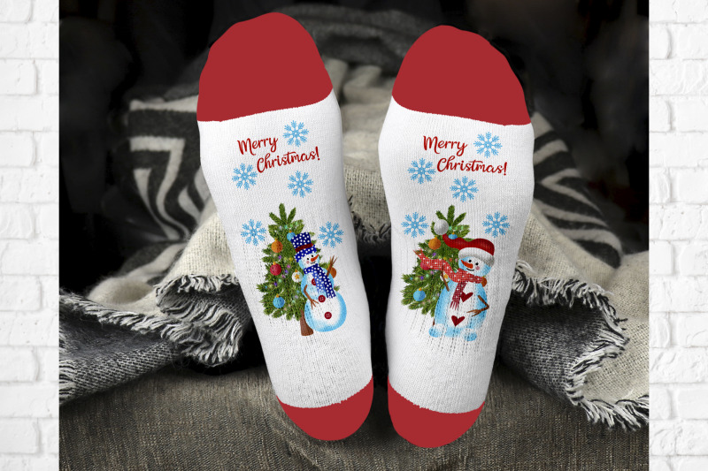 christmas-socks-sublimation-bundle-snowman-christmas-socks