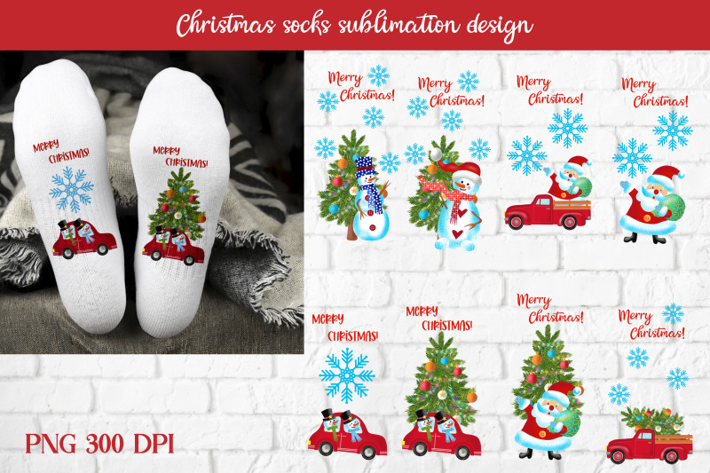 christmas-socks-sublimation-bundle-snowman-christmas-socks