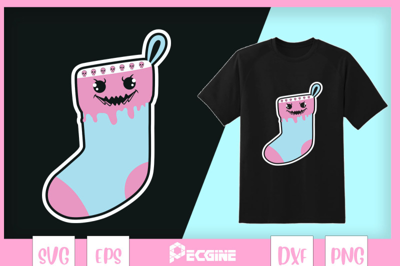 christmas-sock-goth-pastel-creppy