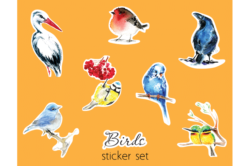 bird-stickers-for-scrapbooking-and-junk-journal-bright-watercolor-sti