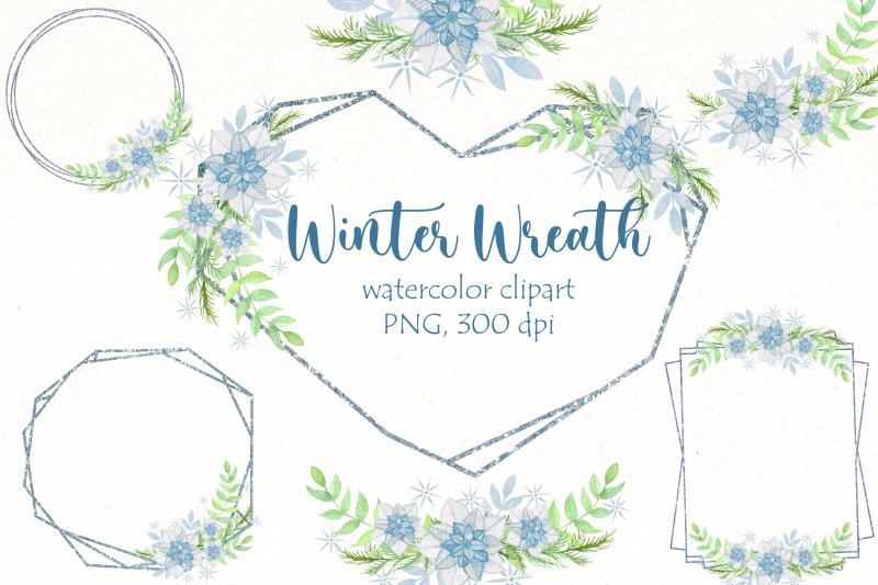 christmas-wreath-png-clipart-winter-blue-frame-png-clip-art