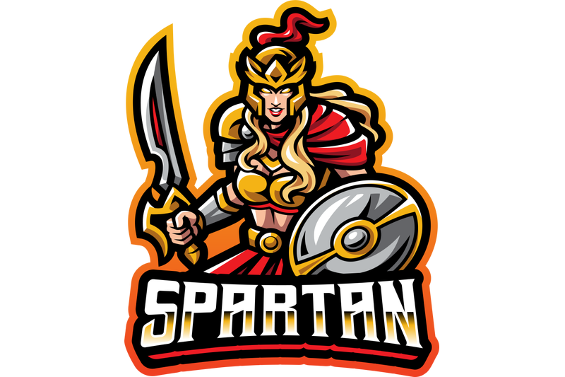 spartan-women-esport-mascot-logo