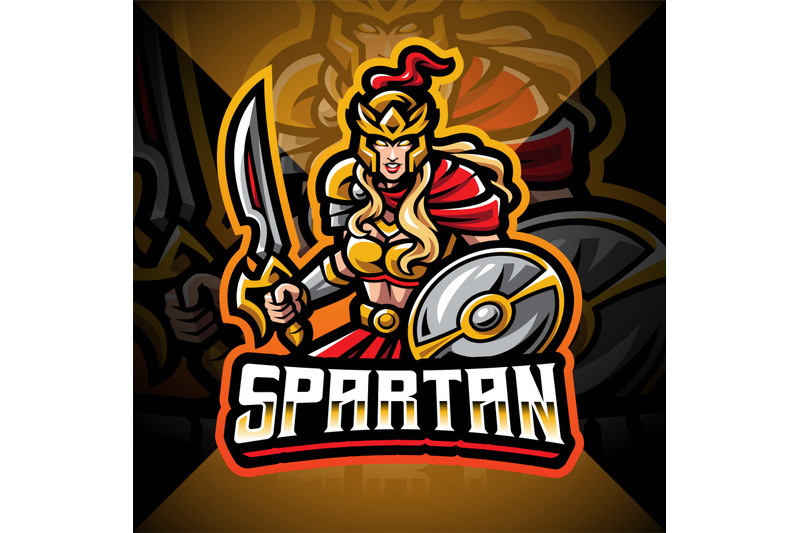 spartan-women-esport-mascot-logo