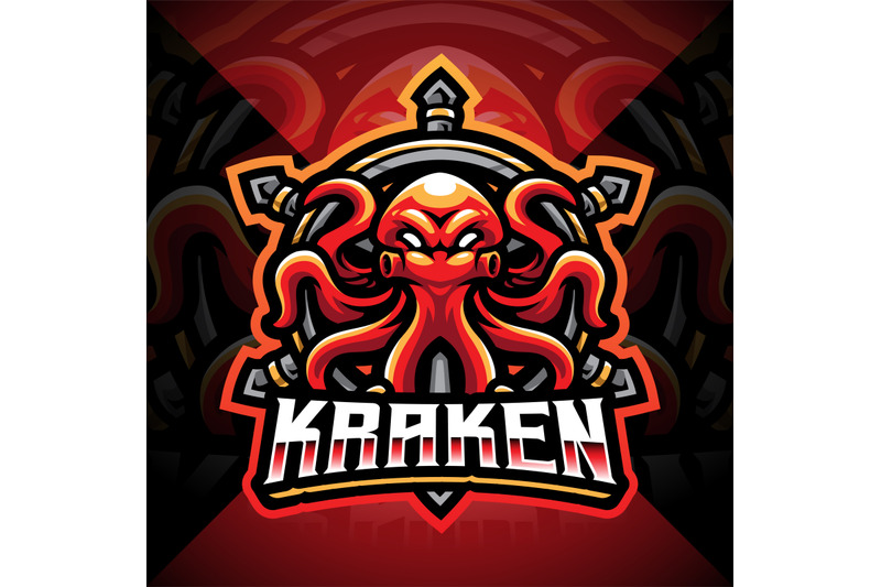 kraken-octopus-esport-mascot-logo-design