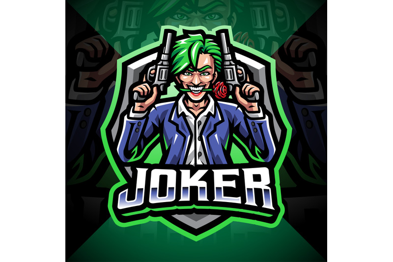 joker-gunner-esport-mascot-logo-design