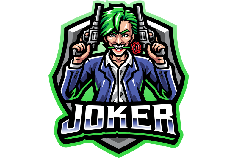 joker-gunner-esport-mascot-logo-design