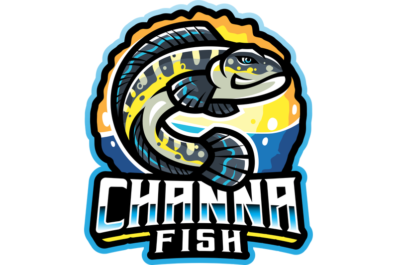 channa-fish-esport-mascot-logo-design