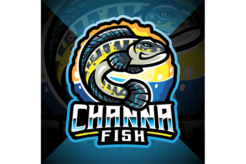 channa-fish-esport-mascot-logo-design