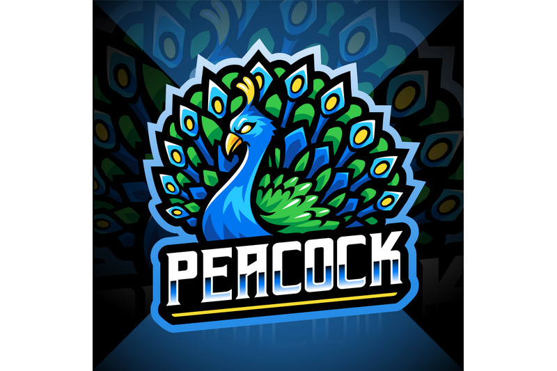 peacock-esport-mascot-logo-design