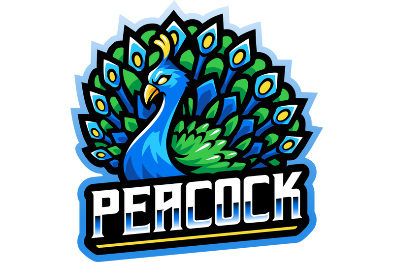 peacock-esport-mascot-logo-design