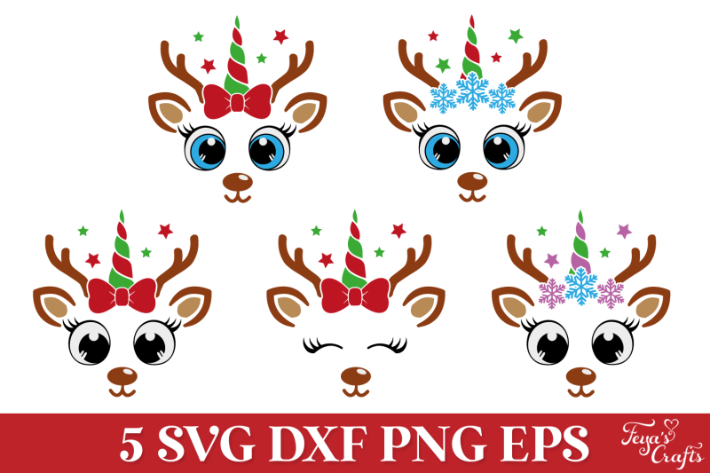 reindeer-unicorn-svg-pack