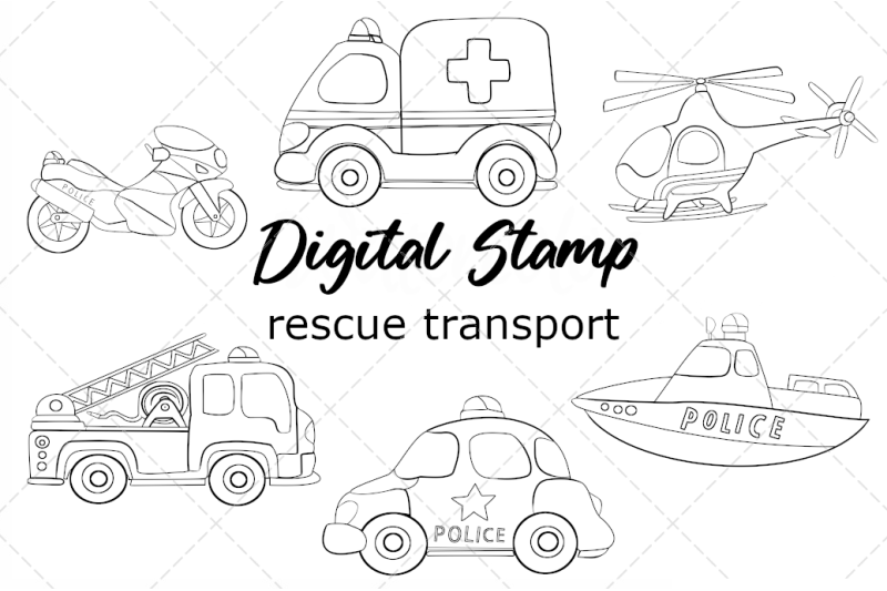 rescue-vehicles-clipart-vector-png-digital-stamp