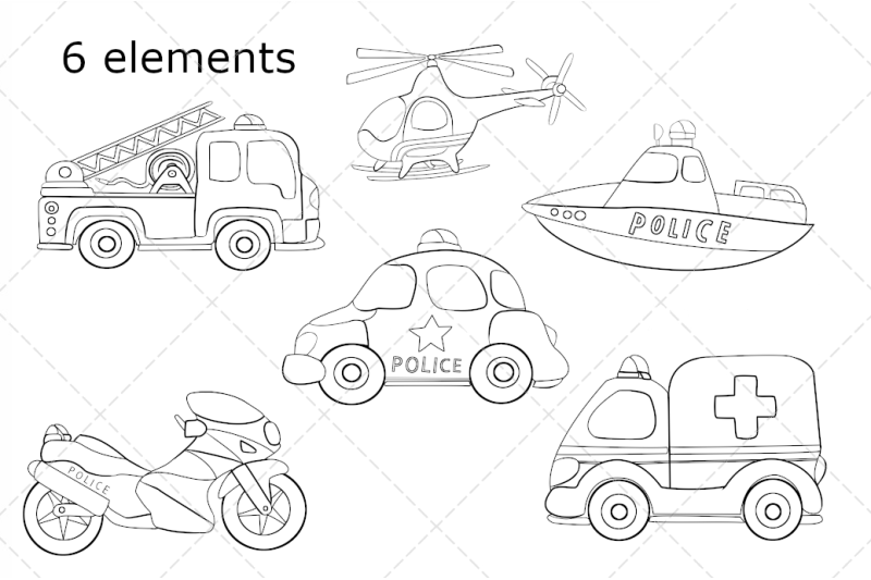 rescue-vehicles-clipart-vector-png-digital-stamp