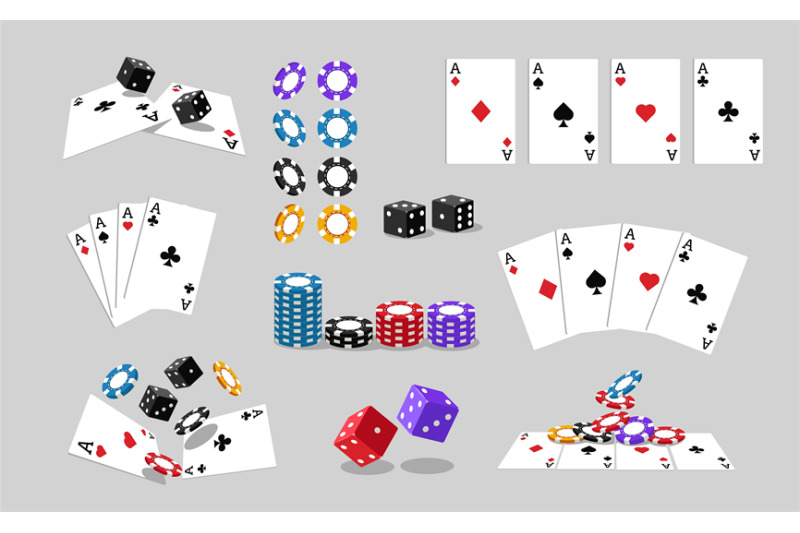 casino-cards-and-chips-playing-accessories-for-poker-tournament-flat