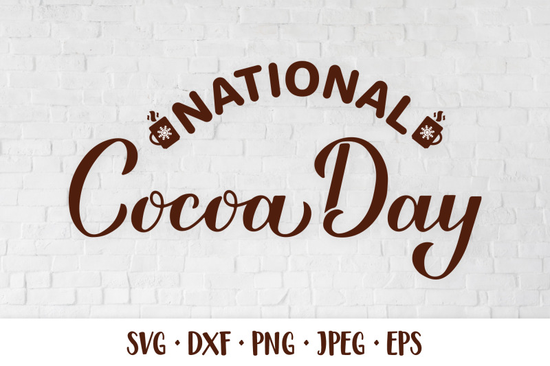 national-cocoa-day-hand-lettered-svg