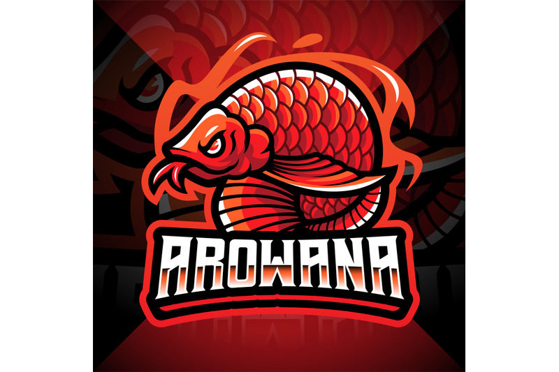 arowana-esport-mascot-logo-design