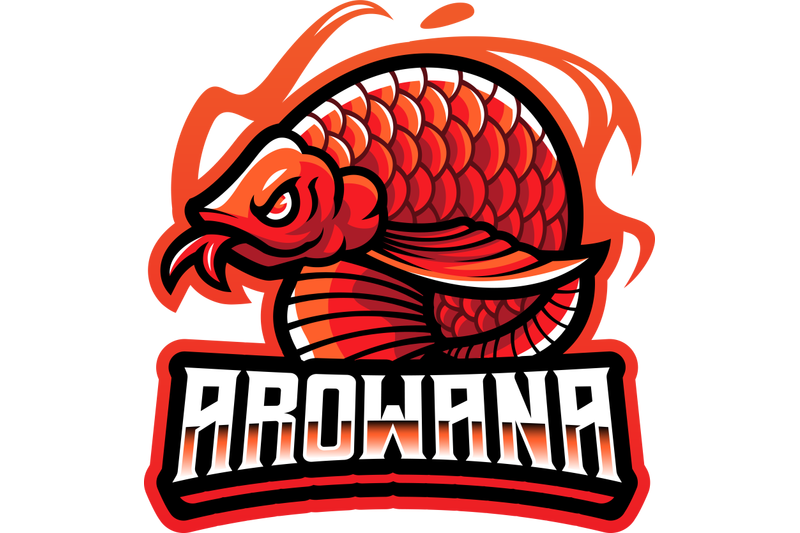 arowana-esport-mascot-logo-design