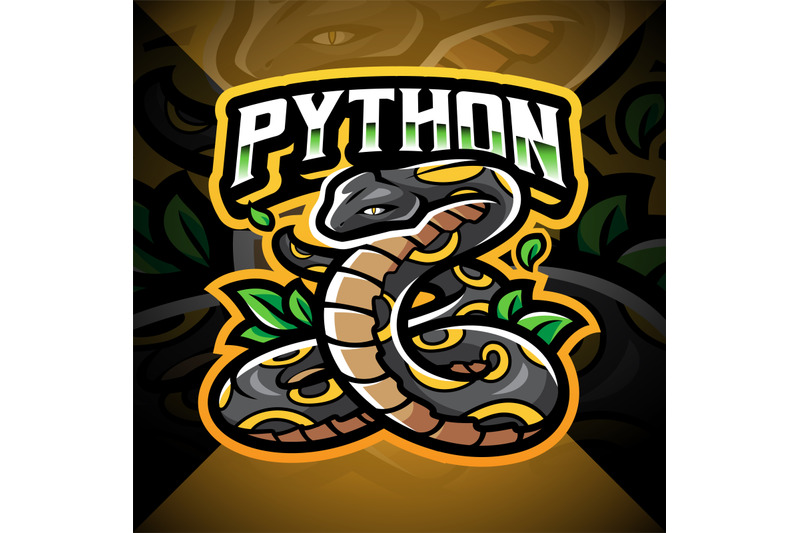 python-esport-mascot-logo-design