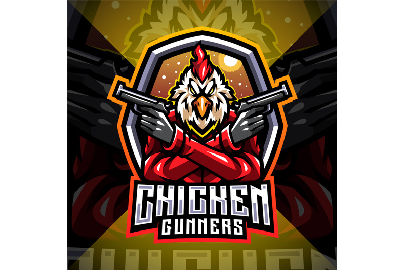 chicken-gunners-mascot-logo-design