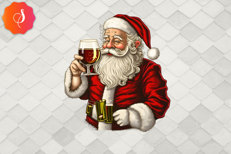 drinking-wine-santa-claus-christmas