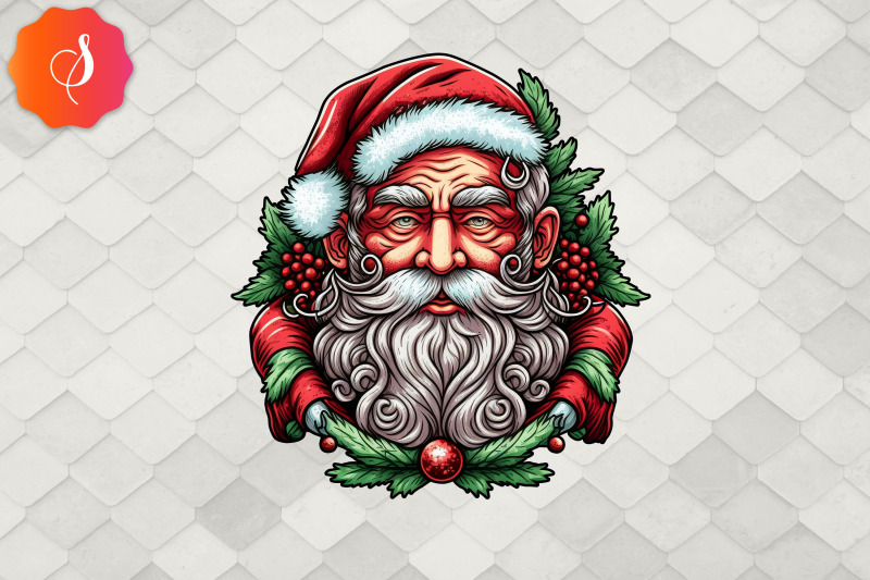 santa-claus-with-wreath-christmas