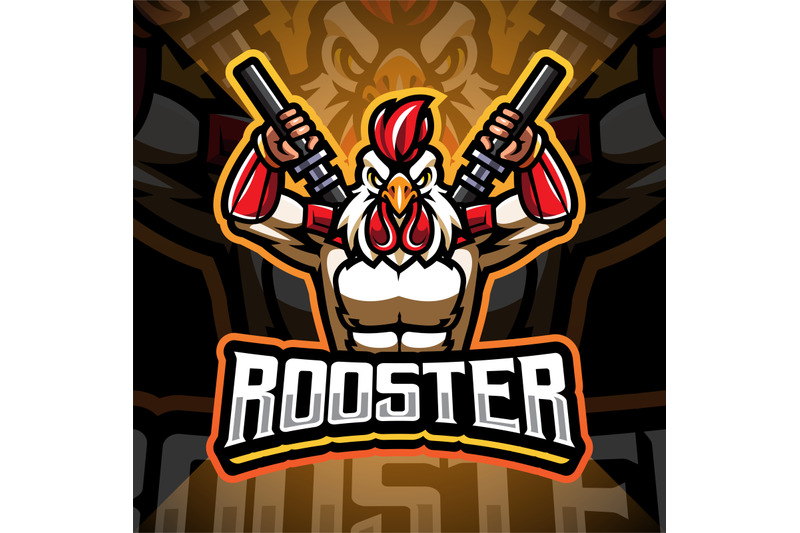 ninja-rooster-esport-mascot-logo-design