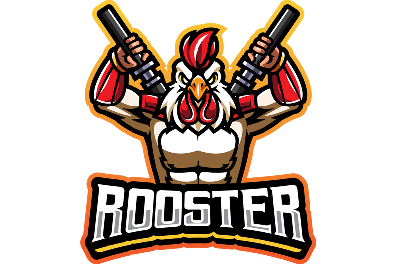 ninja-rooster-esport-mascot-logo-design